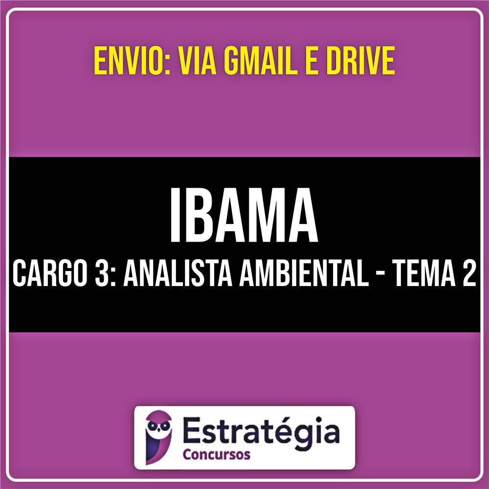 Rateio IBAMA - Cargo 3: Analista Ambiental - Tema 2: Manejo (2026) - ESTRATÉGIA