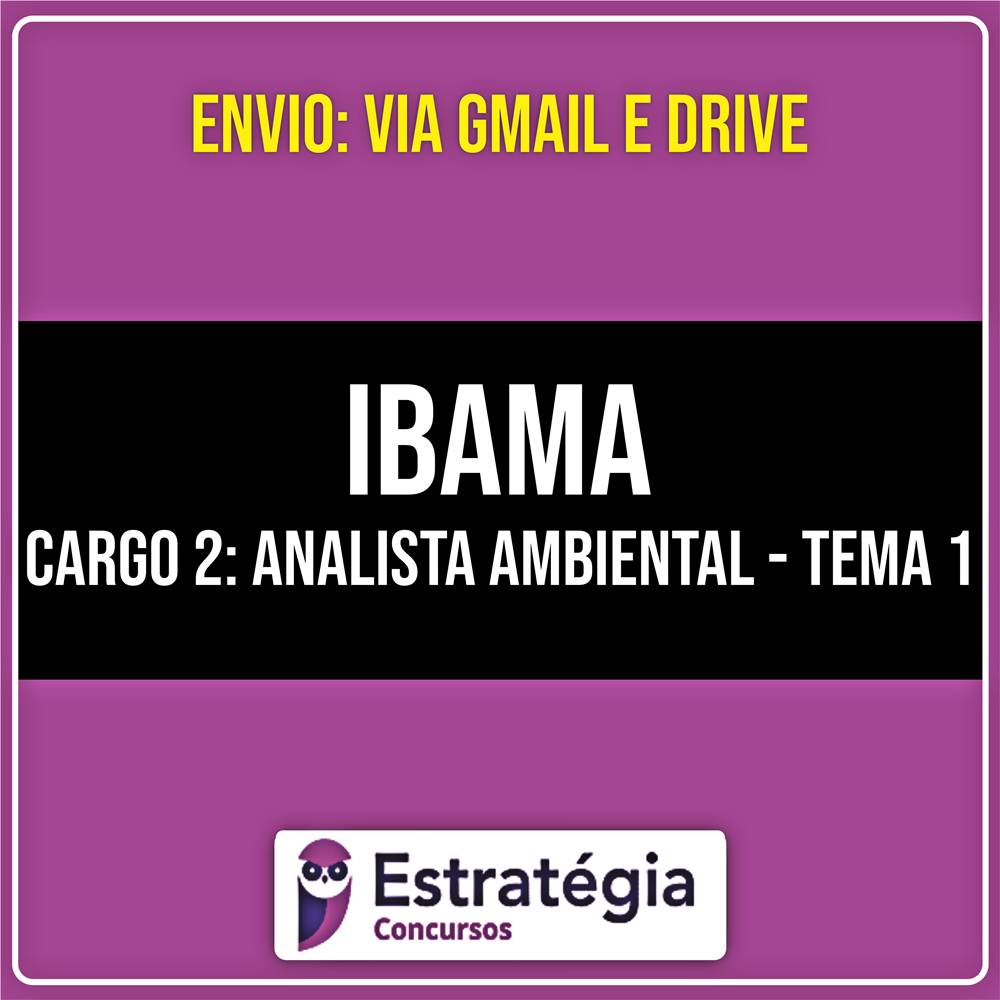 Rateio IBAMA - Cargo 2: Analista Ambiental - Tema 1 (2026) - ESTRATÉGIA