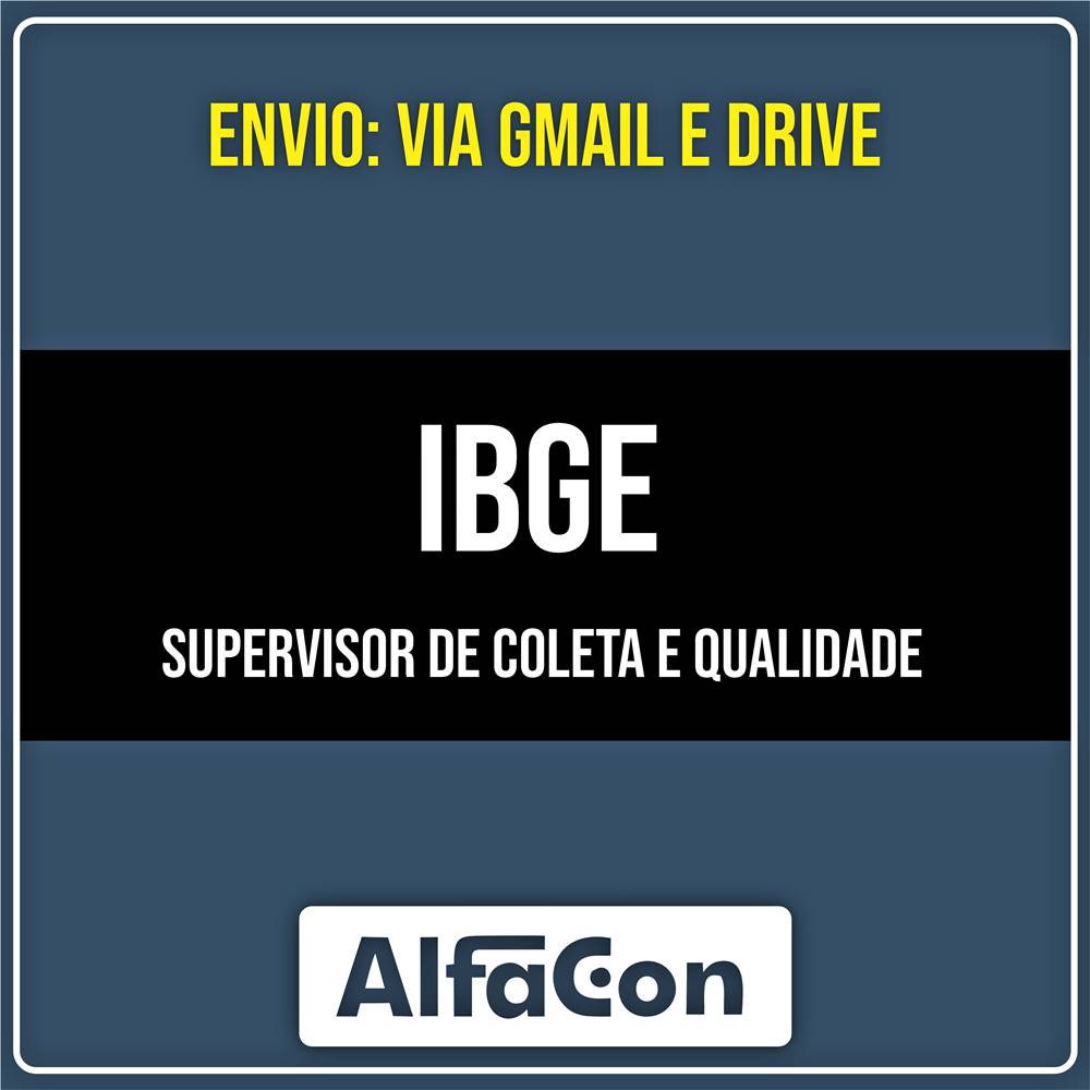 Rateio IBGE - Supervisor de Coleta e Qualidade (2026) - ALFACON