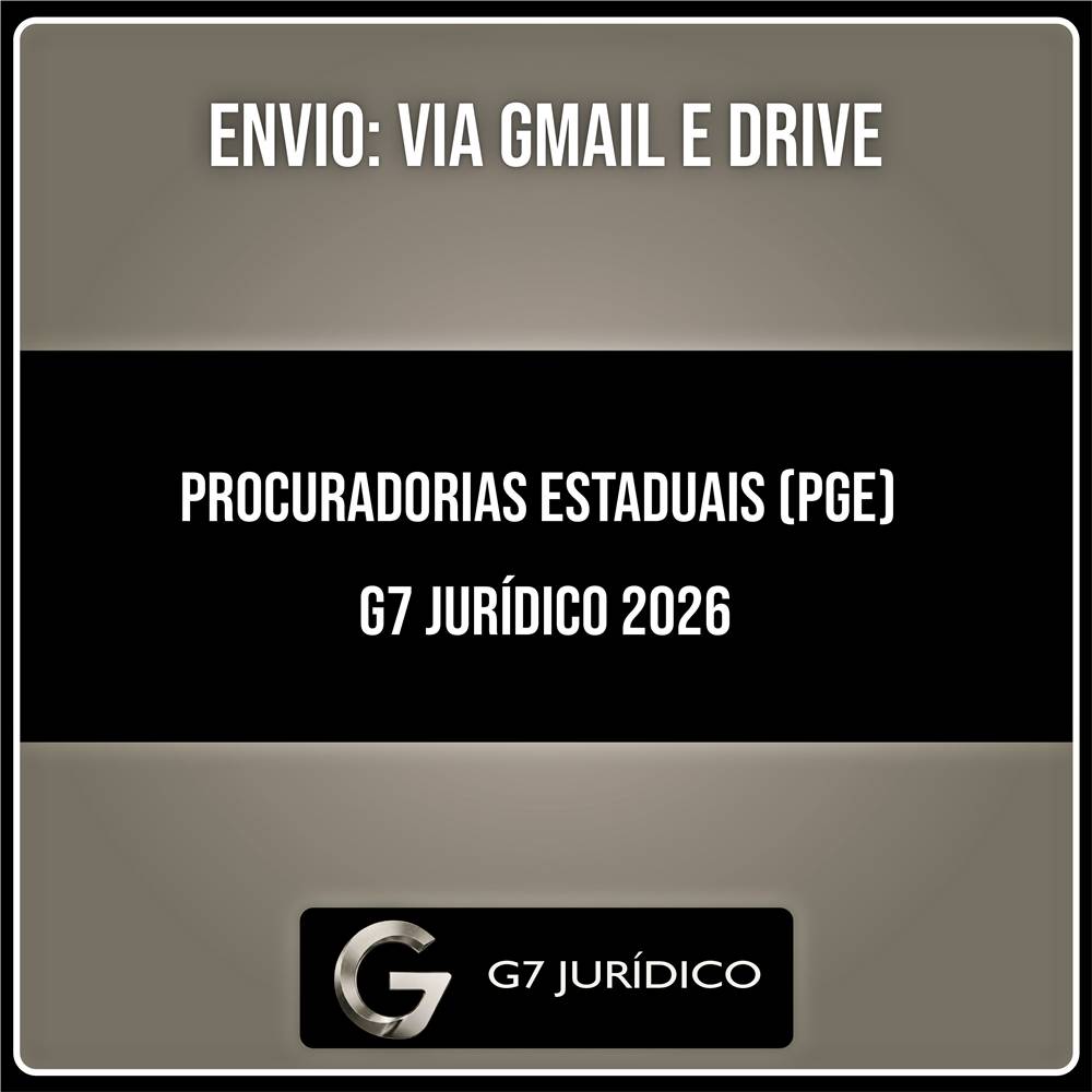 Rateio Procuradorias Estaduais (PGE) 2026 - G7 JURÍDICO