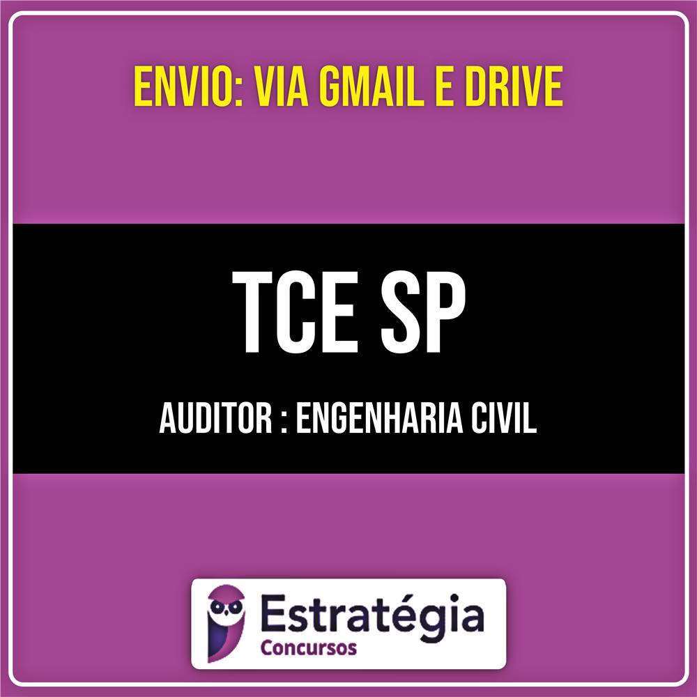 Rateio TCE SP PÓS EDITAL 2026 - Auditor - Especialidade Engenharia Civil - ESTRATÉGIA