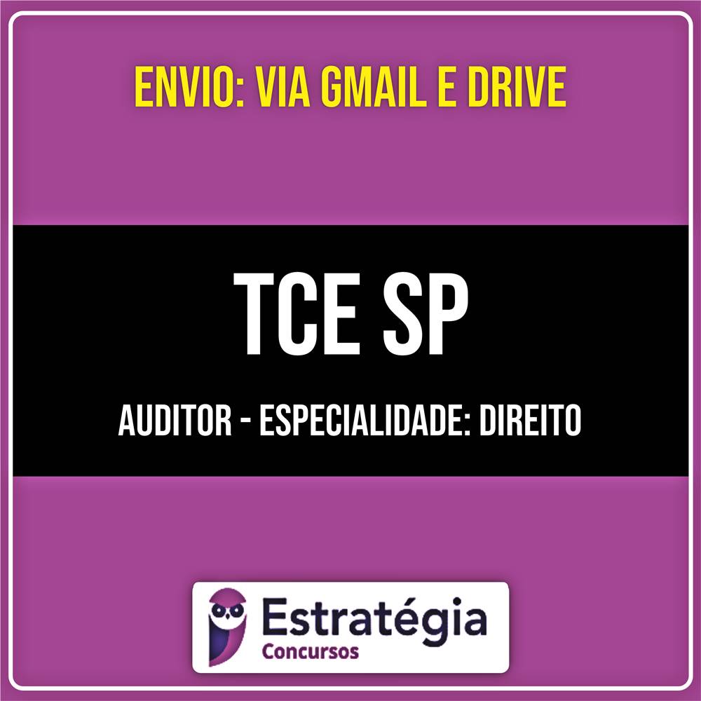 Rateio TCE SP PÓS EDITAL 2026 - Auditor - Especialidade DIREITO - ESTRATÉGIA