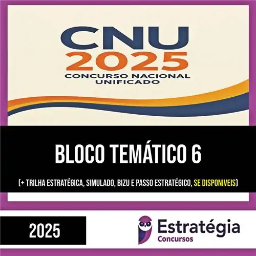 Rateio CNU 2025 (Pós-Edital) – Bloco 6: Desenvolvimento socioeconômico | ESTRATÉGIA