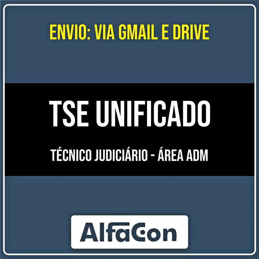 Rateio TSE UNIFICADO - Técnico Judiciário - Área Adm (2026) - ALFACON