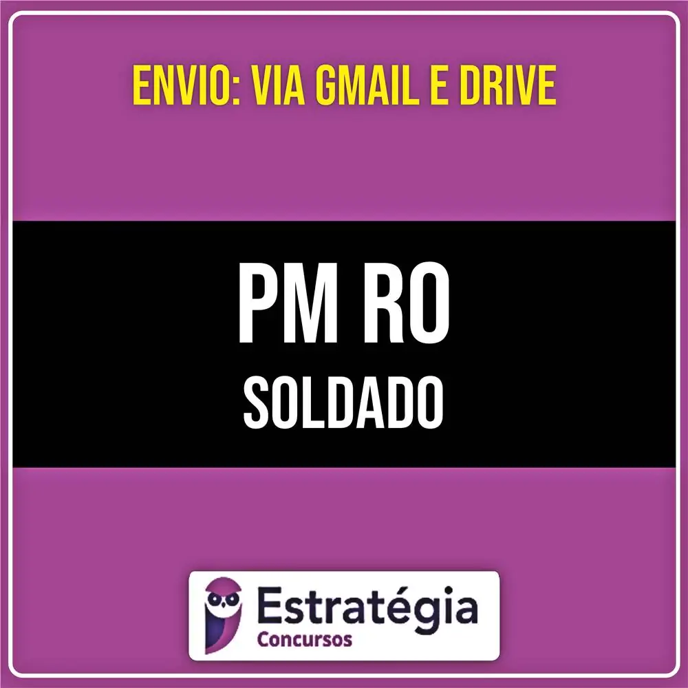 Rateio PM RO - Soldado (2026) - ESTRATÉGIA