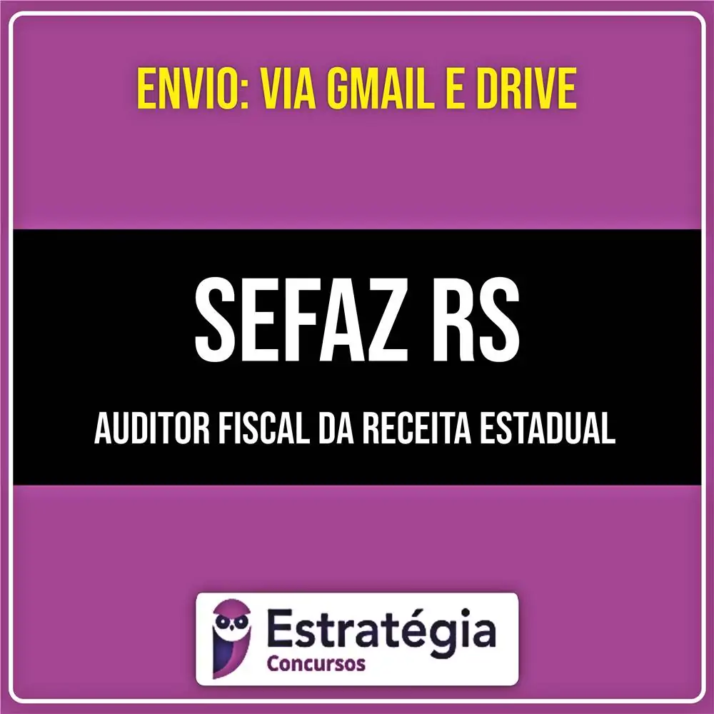Rateio SEFAZ RS 2026 - Auditor Fiscal da Receita Estadual - ESTRATÉGIA