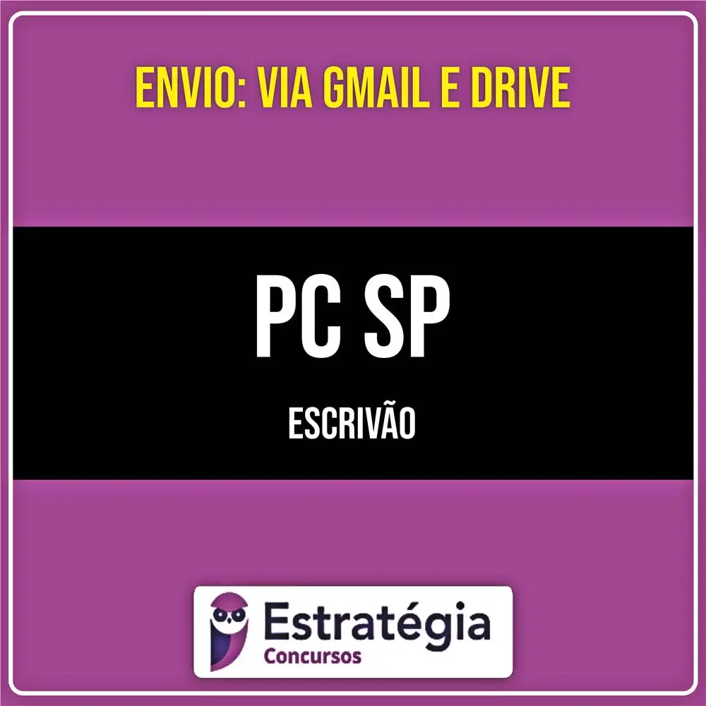 Rateio PC SP - Escrivão (2026) - ESTRATÉGIA