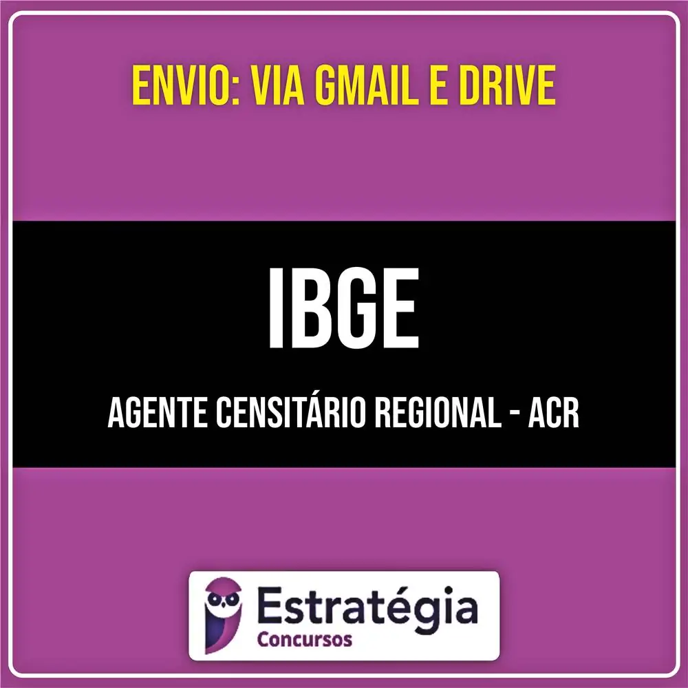 Rateio IBGE PÓS-EDITAL 2026 - Agente Censitário Regional - ACR - ESTRATÉGIA