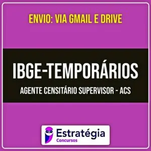 Rateio IBGE Temporários (PÓS-EDITAL) 2026 - Agente Censitário Supervisor - ACS - ESTRÁTEGIA