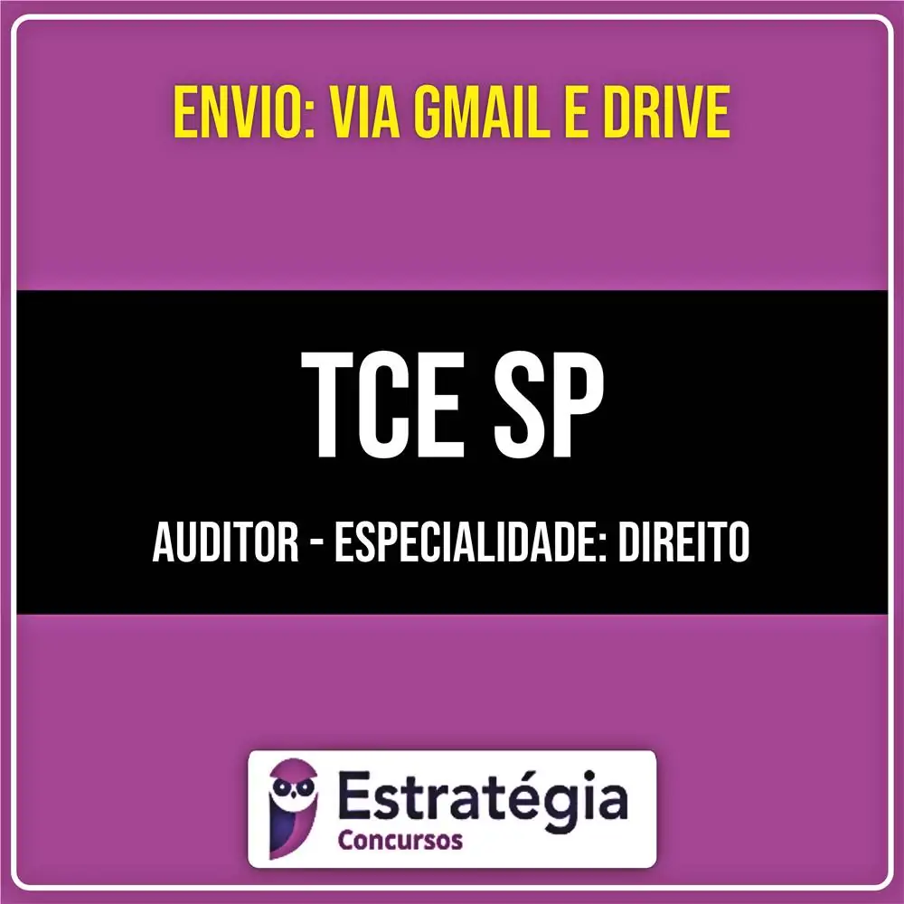 Rateio TCE SP PÓS EDITAL 2026 - Auditor - Especialidade DIREITO - ESTRATÉGIA
